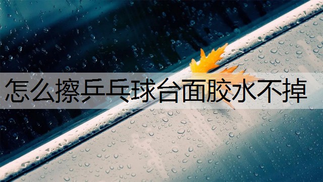 怎么擦乒乓球台面胶水不掉